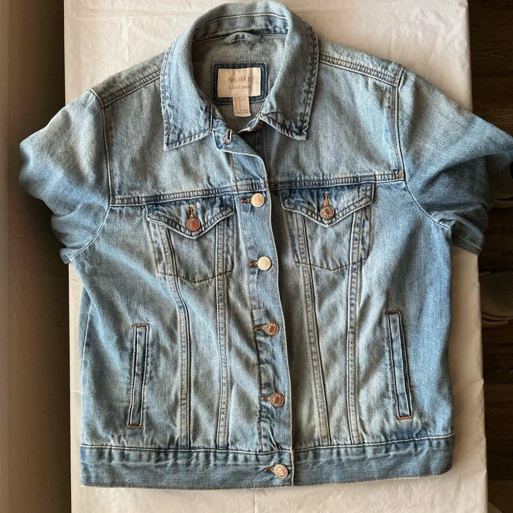 Forever 21 Light Classic Blue Denim Jacket